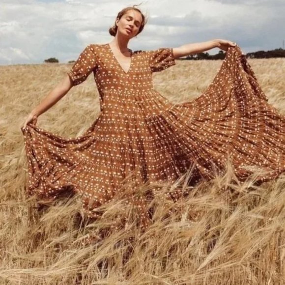 Daughters of India Dresses & Skirts - Daughters of India Chaaya Maxi Dress, Chai, XS